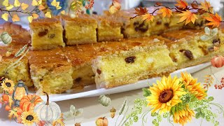 Reteta de Prăjitură cu Brânză si Stafide cu Aluat Fraged de Toamnă 🍁 | Prăjitură Delicioasa 🍂