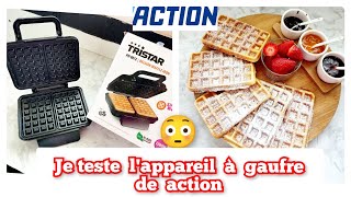 JE TESTE APPAREIL À GAUFRES DE  ACTION 🤩 RECETTE  PÂTE À GAUFRE FACILE 👌