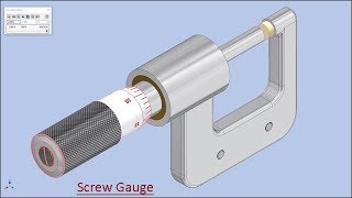 Modelling of 'Screw Gauge' with Dynamic Simulation (Volume-2) || Autodesk Inventor Tutorial