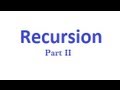 Java Programming - Tutorial 17 (Recursion Part 2)