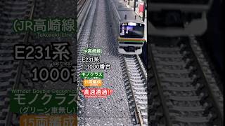 [グリーン車無し‼︎] 懐かしいモノクラス編成のE231系1000番台(高崎線)の高速走行シーンを再現‼︎ #nゲージ #e231系 #kato #通過 #jr東日本 #鉄道模型 #東海道線 #高崎線