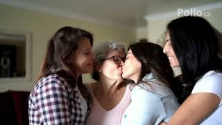 🔥💋 Three women, three generations, one unforgettable kiss Love connection have no age! Who approves?