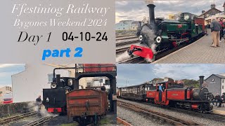 Ffestiniog railway, Bygones Weekend, Day 1, Part 2 04-10-24