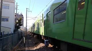 【美しき黒スカ編成!】201系ND606編成普通JR難波行き加美駅付近踏切通過