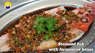 Steamead fish with fermented beans cny