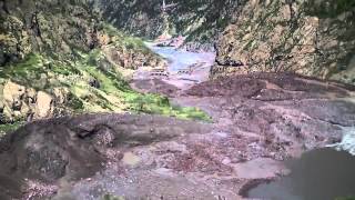 Landslide in Darial Gorge of Georgia