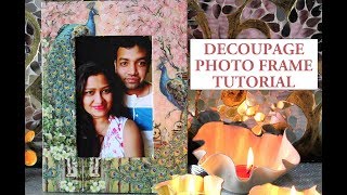 DECOUPAGE PHOTO FRAME TUTORIAL