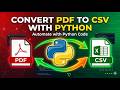 How to Convert PDF to CSV with Python (Secure & 100% Free)