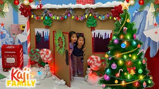 Emma and Kate Visit North Pole Box Fort!!