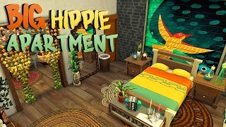 BIG HIPPIE FAMILY APARTMENT 🌻 | The Sims 4 | Apartment Renovation Speed Build