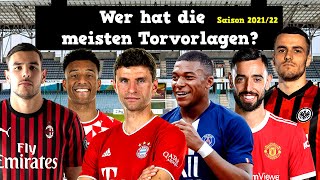 Wer hat die meisten Torvorlagen 2021/22? feat. Müller & Mbappe - Fussball Quiz