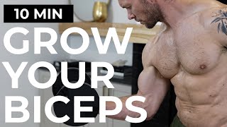 GROW YOUR BICEPS! 10 Min [PERFECT] Bicep Workout with Dumbbells