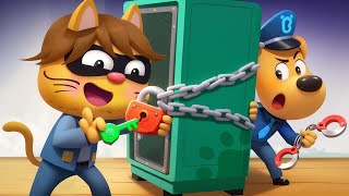The Key-Stealing Cat | Safety Tips | Cartoons for Kids | Sheriff Labrador New Ep
