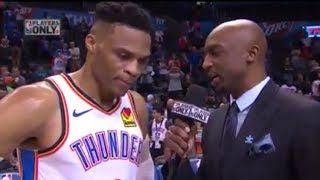 Russell Westbrook Interview After Dedicating 20/20/20 Game To Late Nipsey Hussle!