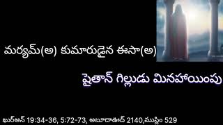 ఆదమ్(అ) సంతానంలో షైతాన్ గిల్లుడు మర్యమ్(అ) ఈసా(అ) మినహాయింపు shytan glitche maryam(a) isa(a)