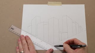Lesson 07: Draw a City Block in 2 Point Perspective