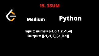 LEETCODE 15 3SUM PYTHON