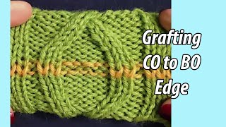 HOW TO: Graft Cast On edge to Bind Off edge (Ribbing)