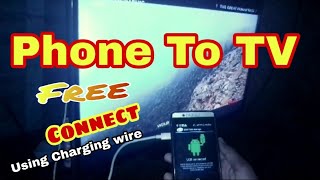 How To Connect Phone To TV Using USB Data Cable ( Charging wire) || Old method