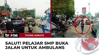 Aksi Pelajar SMP di Tangerang Lari Bantu Buka Jalan Untuk Ambulans | tvOne Minute