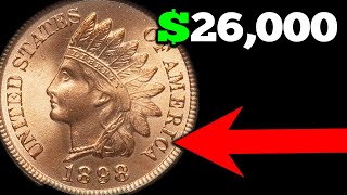 RARE 1898 INDIAN HEAD PENNIES WORTH MONEY!