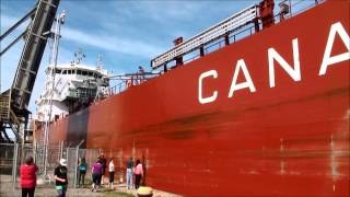 Ship THUNDER BAY upbound at Lock 2, Welland Canal (2013)