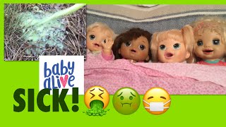 BabyAlive Svet Gets Sick And THROWS UP AT CAMP! Jesse FAKES SICK?! FOUR KIDS CATCH IT! all parts