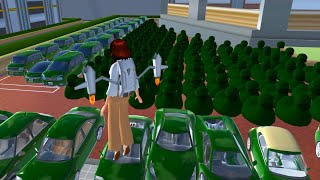 Sakura School Simulator Dark Green Car Collection at Luxury Apartment | Sakura School Highlights