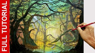 Tutorial : How to Paint Forest and Swamps in Acrylics / JMLisondra