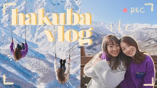 VLOG: Relaxing weekend in snowy Hakuba - Riding a gigantic photogenic swing, Snow trekking