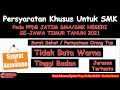 Syarat Khusus SMK pada PPDB SMA/SMK Negeri Se-Jatim Tahun 2021