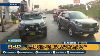 Terror en Puente Nuevo: disparan contra combis y dejan nota extorsiva con números de México