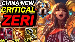 Wild Rift China Zeri Adc - MVP Carry - Challenger Rank Gameplay - Best Build Rune - Critical Build