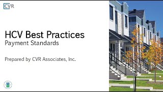 HCV Utilization Best Practices Webinar Series: Payment Standards