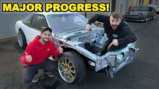 Brian’s 240sx Is Off JackStands!+ New Wheels and Suspension