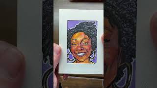 Tiny Watercolor Weekly Portrait Giveaway Day 04