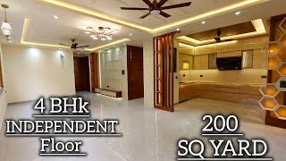 100 Feet road पे 200 SQ yard Corner Luxurious 4 BHk independent floor #independentfloor #4bhk