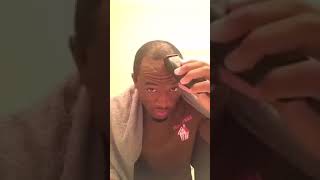 barber messes his own hairline up