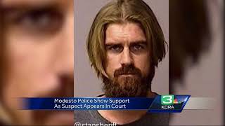 : Man accused of hitting, killing Modesto officer appears in court