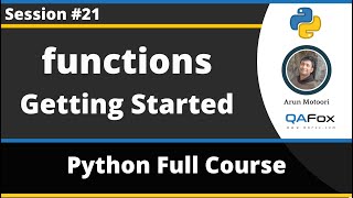 Functions - Getting started (Python Tutorial - Part 21)