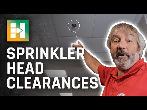What is the required clearance under a sprinkler head?