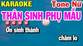 KARAOKE TONE NỮ - THÂN SINH PHỤ MẪU - BÌN x JIN TUẤN NAM - BEAT HAY | HUỲNH LÊ