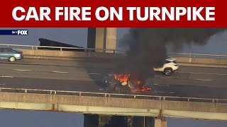 Car fire shuts down part of NJ Turnpike during Wednesday commute
