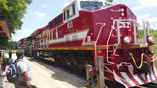 CSX 911 Rolls Into The Station Following The Museum Train In 4K 60FPS