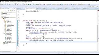 7 Java Swing Solitaire. Tableau Piles pt1