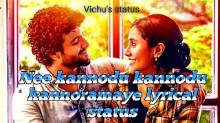 Nee kannodu kannodu kannoramaye uyire what's app black screen status Valentine's day sidsriram