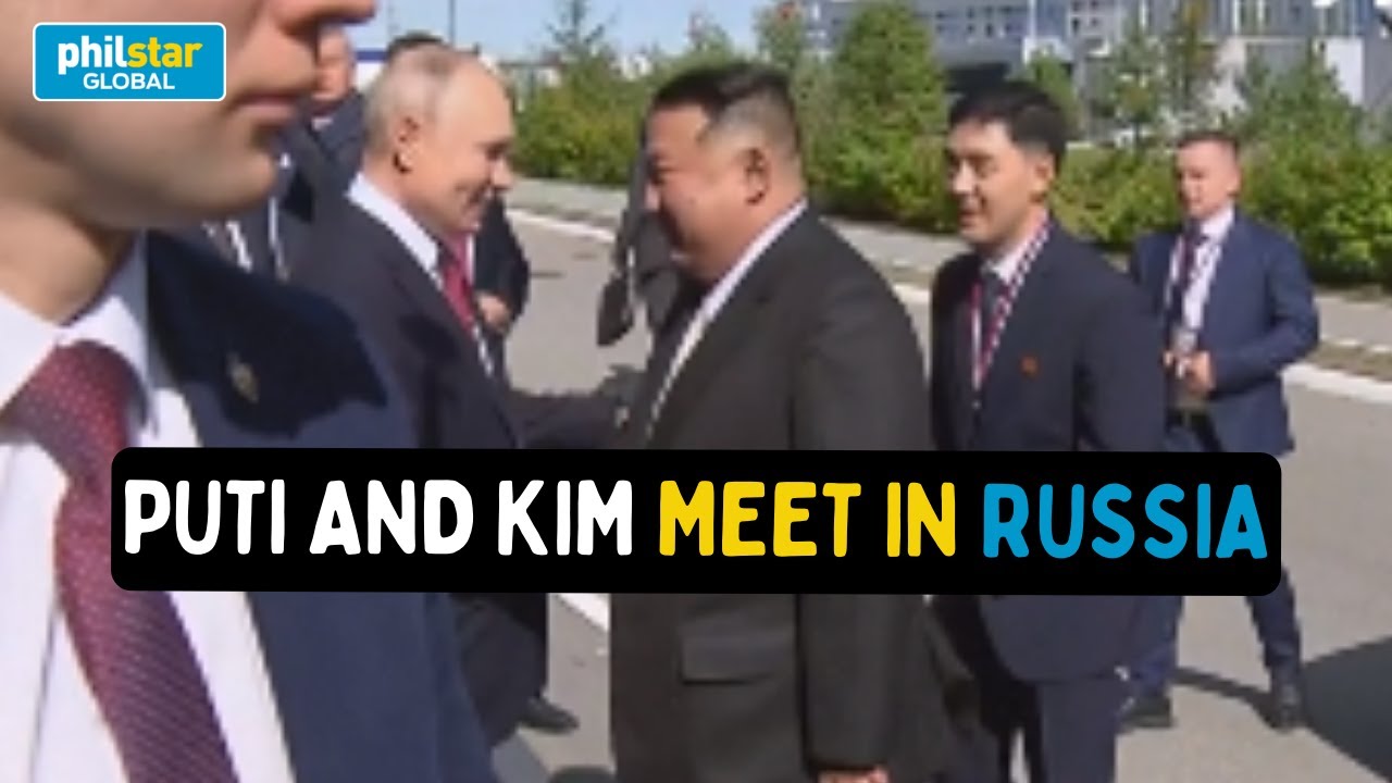 Putin, Kim Shake Hands At Russian Spaceport - YouTube