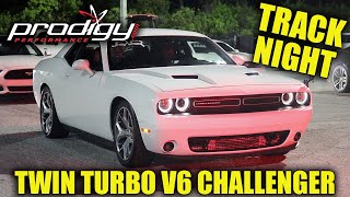 Twin Turbo V6 Dodge Challenger At The Track!