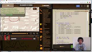 the geometry of flowers in javascript code combat