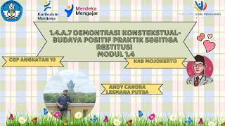 TUGAS 1.4a.7 DEMONSTRASI KONTEKSTUAL BUDAYA POSITIF PRAKTIK SEGITIGA RESTITUSI MODUL 1.4